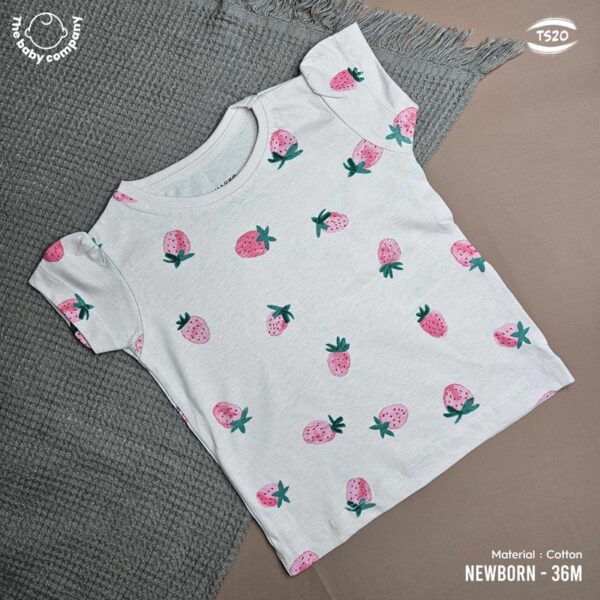 Strawberry Print T-shirt for Baby Girls